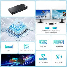 Load image into Gallery viewer, Mini PC, 12th Gen Alder Lake N100 (up to 3.4 GHz)- Stick Mini Computer, 12GB RAM 512GB SSD Small Desktop Pc, with 4K Dual Screen Display/USB3.2x3/WiFi 6/BT5.2/RJ45
