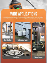 Load image into Gallery viewer, PT520A Natural Gas Detector, Gas Leak Detector with 17-Inch Gooseneck, Locating The Source of Propane, Natural Gas, and Combustible Gas Leak for Home and RV (Includes Battery x3) - Orange
