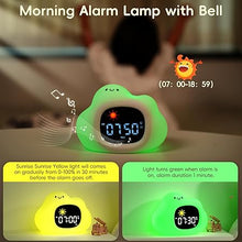 Load image into Gallery viewer, Vivilumens Ok to Wake Clock for Kids, Kids Alarm Clock for Bedroom, Cloud-Shaped Cute Touch Night Light, Sleep Training Clocks with 6 White Noise Sound Machine
