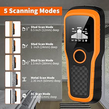 Load image into Gallery viewer, Stud Finder Wall Scanner, Advanced 5-in-1 Detector for Wood, Metal, Joists, Pipes, and AC Wires, Upgraded Intelligent Chip, High-Definition LCD Display, and Audible Alarm
