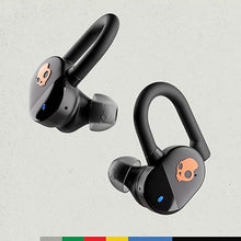 Load image into Gallery viewer, Skullcandy Push Play Active in-Ear Wireless Earbuds, 34 Hr Battery, Stay-Aware Mode, Microphone, Works with iPhone Android and Bluetooth Devices - True Black/Orange
