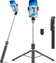 Load image into Gallery viewer, 67&quot; Phone Tripod, Selfie Stick Tripod with Remot, 360° Rotate Lightweight Portable Tripod Stand for Video Recording/Photo/Vlog, Travel Tripod for Cell Phone Tripod Compatible with iPhone &amp; Android

