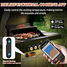 Load image into Gallery viewer, Wireless Meat Thermometer, Unlimited Range Bluetooth Meat Thermometer Wireless, IPX7 Smart Meat Thermometer for Turkey Beef Lamb, Remote Monitoring of BBQ Oven Air Fryer Smoker Thermometer
