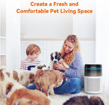 Load image into Gallery viewer, AIRROMI Air Purifier for Bedroom Home,HEPA Filter,Covers Upto 549 Ft²,Quiet 360°intake Air Cleaner with Fragrance ponge for Better Sleep,Night Light,Filters Smoke,Pet Dander,Allergies,Dust,A2005 White
