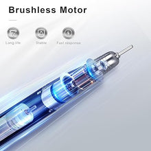 Load image into Gallery viewer, 2-in-1 Professional Brushless Nail Drill, AZ GOGO 80W Cordless Electric Nail File 35000RPM Rechargeable Portable Nail Drill Machine for Gel/Acrylic Nails 80W Salon Level (Silver)
