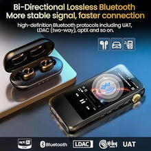 Load image into Gallery viewer, H20 Pro MP3 Player Hi Res MP3 Player Bluetooth 5.1 Music Player 3.2&quot; Touch Screen, Portable DAP Lossless DSD256 HiFi Bluetooth 5.1 aptX/LDAC, 64GB Memory Card with 256GB Expandable Memory
