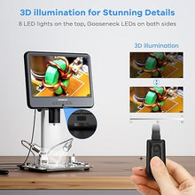 Load image into Gallery viewer, LM210 10.1&#39;&#39; LCD Coin Digital Microscope Full View for Error Coins, Soldering Microscope Camera for Electronics Repair, 260X Adults Coin Magnifier with Lights, [12.6&#39;&#39; Microscope Stand] 32G
