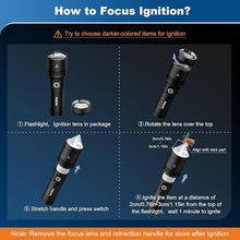Load image into Gallery viewer, PHILIPS LED Rechargeable Flashlight with Ambient Lamp and Ignition Lens,Tactical Flashlights High Lumens with 2 Colors,Zoomable,5 Modes,Output,Flash Light for Camping Essentials,Outdoor, Home

