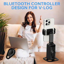 Load image into Gallery viewer, Auto Face Tracking Tripod, 360° Rotation Face Body Phone Camera Mount Gesture Control, No App, Smart Shooting Holder with 1200mAh Rechargeable Battery, Tiktok Trend Items, Content Creator Essentials
