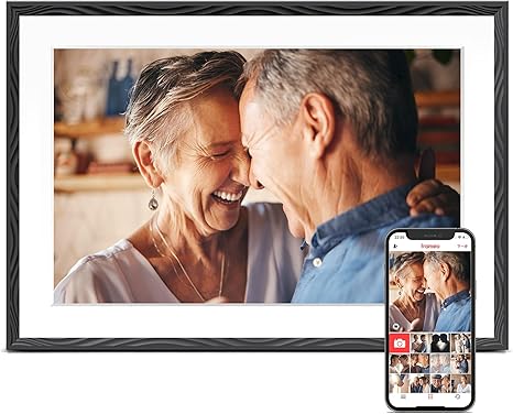 Digital Picture Frame, 10.1'' Frameo Digital Frame Wifi, 32GB Memory, 1280*800 HD Touch Screen Digital Photo Frame, Wall Mountable, Auto-Rotate, Share Instantly, Wedding, Birthday Gifts for Women, Mom