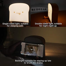 Load image into Gallery viewer, QANYI Cute Night Light Toast Bread LED Night lamp with Rechargeable, Portable Bedroom Bedside Bed lamp Christmas Gifts Ideas for Tween Teenage Teenager Teens Girls Boys Women
