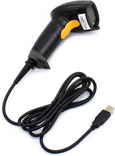 WoneNice USB Laser Barcode Scanner Wired Handheld Bar Code Scanner Reader Black