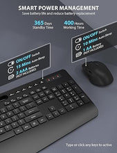 Load image into Gallery viewer, Wireless Keyboard and Mouse Combo - Full-Sized Ergonomic Keyboard with Wrist Rest, Phone Holder, Sleep Mode, Silent 2.4GHz Cordless Keyboard Mouse Combo for Computer, Laptop, PC, Mac, Windows -Trueque
