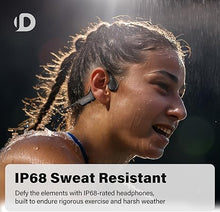 Load image into Gallery viewer, Bone Conduction Headphones, Open Ear Headphones Wireless Earphones, 32GB MP3, 8 Hours Playtime, Bluetooth 5.3, IP68 Waterproof Headphones for Running and Fitness Workout - Black
