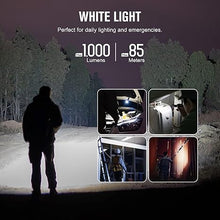 Load image into Gallery viewer, OLIGHT Arkfeld UV Light with 1000 Lumens White LED Flashlight, Rechargeable EDC Blacklight Flashlights for Pet, Clean, Hunting (Black Lava)
