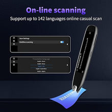 Load image into Gallery viewer, Translation Pen, 142 Language Translator Pen,Text Extract Scanner, Pen Scanner Translation Device, for People with Reading Disabilities and Learners Translation Pen
