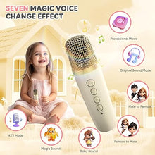 Load image into Gallery viewer, Mini Karaoke Machine for Kids: Portable Bluetooth Speaker Set with Two Wireless Microphones &amp; Flowing Light Gifts for Girls Boys Toddler Adults Home Party
