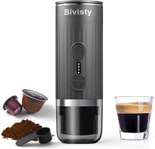 Load image into Gallery viewer, Portable Espresso Maker, Wireless Self-heating, Travel Coffee Maker, 80ml Water Tank, Ground Coffee Compatible with Nespresso &amp; Dolce Gusto for Travel, Camping, Hiking, Office (Grey)
