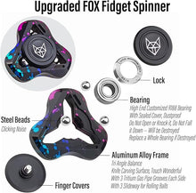 Load image into Gallery viewer, FREELOVE Metal Fidget Spinner for Adults, Upgraded Fox, Stainless Steel Fidget Toys, High Spin Long Spinning Finger Gyro, Small Mini Fidget Block, Silent Bearings EDC for Men Anxiety Cool

