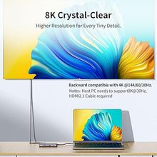 Load image into Gallery viewer, SSK USB C Docking Station 3 Monitors, 9 in 1 Single 8K/Dual 4K60Hz USB C Hub DisplayPort Dock with 2 HDMI Ports, Displayport,100W PD, 3 USB,SD/TF, Laptop Docking Station for MacBook Pro HP Lenovo
