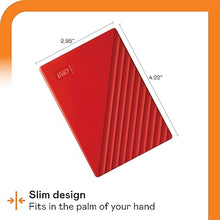 Load image into Gallery viewer, WD 6TB My Passport, Portable External Hard Drive, Red, Backup Software with Defense Against ransomware, and Password Protection, USB 3.1/USB 3.0 Compatible - WDBR9S0060BRD-WESN
