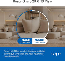 Load image into Gallery viewer, TP-Link Tapo 2K QHD Pan/Tilt Security Camera for Pet Camera, Baby Monitor, Motion Detection, Motion Tracking, 2-Way Audio, Night Vision, Cloud &amp;SD Card Storage, Works w/Alexa &amp; Google Home(Tapo C220)
