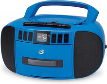 Load image into Gallery viewer, GPX BCA209BU Portable Am/FM Boombox with CD and Cassette Player, Blue
