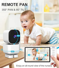 Load image into Gallery viewer, Baby Monitor With Camera and Audio 5 Inch 720 HD Screen Baby Monitor No Wifi Mini Robot Monitor 3500mAh Battery Night Vision 2 Way Talk Vox Mode Temperature Sensor Lullabies Video Baby Camera Monitor
