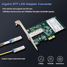 Load image into Gallery viewer, Gigabit Ethernet PCI Express PCI-E Network Card 10/100/1000Mbps SFP LAN Adapter Converter, PCI Express LAN Adapter Support Windows Server/Windows, Linux
