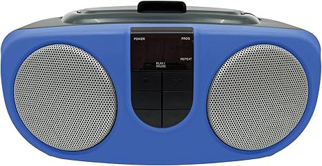 Proscan PRCD243M-BLUE 2.4-Watt-RMS Portable CD Boom Box with AM/FM Radio (Blue)