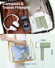 Load image into Gallery viewer, Handheld Steamer for Clothes, 1200W Foldable Travel Steamer, 20 Sec Preheat Garments Wrinkle Remover, 120V Portable Hand Steamer with 150ml Water Tank, Clothes Steamer for Home Travel-GREEN
