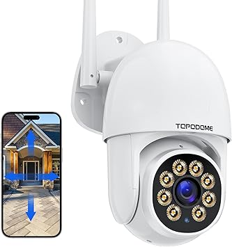 Wi-Fi Security Camera Outdoor 1080P, RTSP IP Surveillance Home WiFi Camera, 350°/120° Pan Tilt Auto Tacking, Human Detection, Color Night Vision, IP66