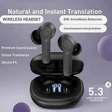 Load image into Gallery viewer, Language Translator Earbuds, Translation Earbuds, Two-Way Translator Pods with 144 Languages Accents Real Time for iOS and Android, for Travel Business Communication (Black)
