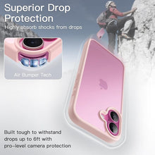 Load image into Gallery viewer, JETech Matte Case for iPhone 16 6.1-Inch, Shockproof Military Grade Drop Protection, Frosted Translucent Back Phone Cover, Anti-Fingerprint (Light Pink)
