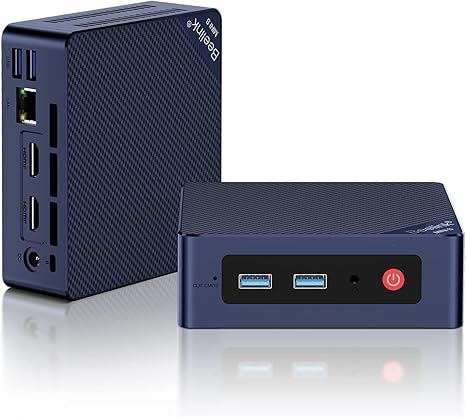 Beelink Mini S12 Mini PC, 12th Intel Alder Lake- N95 (4C/4T, up to 3.4GHz), 8GB DDR4 256GB M.2 SSD, Mini Desktop Computer Support 4K@60Hz Dual Display/BT 4.2/WiFi 5/USB 3.2/Gigabit Ethernet