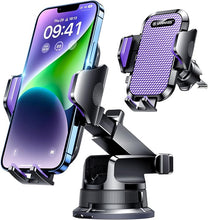 Load image into Gallery viewer, VANMASS [True Military-Grade] Car Phone Holder [2024 Best Suction &amp; Clip] Cell Phone Mount for Dashboard Windshield Vent Truck Cradle Dash Stand for iPhone 15 Pro Max 14 13 12 Android, Purple

