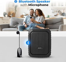 Load image into Gallery viewer, Wireless Voice Amplifier Bluetooth Headset Mic, 18W IPX5 Waterproof Microphone and Speaker Set, Personal Mic for Speaking, Rechargeable Megaphone Portable Pa System for Teachers
