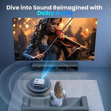 Load image into Gallery viewer, [Netflix Licensed &amp; Dolby Audio] Projector with WiFi 6 and Bluetooth 4K Support, FUDONI 800ANSI Native 1080P Outdoor Projector, Auto Keystone/Electric Focus, with Built-in Netflix/YouTube/PrimeVideo
