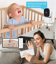 Load image into Gallery viewer, Baby Monitor With Camera and Audio 5 Inch 720 HD Screen Baby Monitor No Wifi Mini Robot Monitor 3500mAh Battery Night Vision 2 Way Talk Vox Mode Temperature Sensor Lullabies Video Baby Camera Monitor
