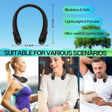 Load image into Gallery viewer, KIDEE Neck Fan, Portable Bladeless Neck Fans, Upgrade 360° Airflow, Super Quiet, 3 Speeds, 4000mAh Personal Wearable Neck Fan, Upgraded Cooling Air Volume USB Rechargeable Hands Free Fan
