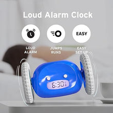 Load image into Gallery viewer, CLOCKY Extra Super Loud Alarm Clock for Heavy Sleepers Adults Kids Teens Bedroom, Move Jump Roll Run Away Easy to Set Smart Digital Alarm Clock on Wheels -Funny Gag Gift (Navy)
