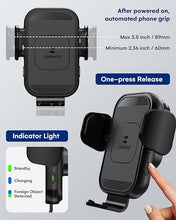 Load image into Gallery viewer, ZeeHoo Wireless Car Charger, 15w Fast Charging, Auto Clamping Car Phone Mount, Cell Phone Holder Charger, for iPhone 15 14 13 12 11 Pro Max Xs, Etc. (Black)
