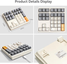 Load image into Gallery viewer, Kisnt Mechanical Number Pad, 34 Key Hot Swappable Numpad Wired USB Numeric Keypad with PBT Keycaps White Backlit Keypad for Laptop, MacBook,PC Desktop (Brown Switch)
