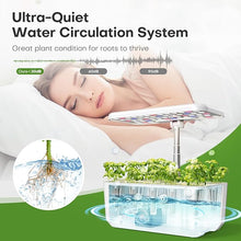 Load image into Gallery viewer, Indoor Garden Hydroponics Growing System: 10 Pods Plant Germination Kit Aeroponic Herb Vegetable Growth Lamp Countertop with LED Grow Light - Hydrophonic Planter Grower Harvest Veggie Lettuce, White
