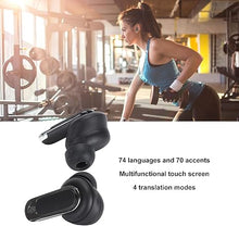 Load image into Gallery viewer, Language Translator Earbuds, Supports 74 Languages 70 Accent 4 Modes Online Offline Translation Headset, BT 5.3 Noise Reduction Earbuds with (Sparkling Black)
