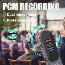 Load image into Gallery viewer, 64GB Digital Voice Recorder MP3 Playback Axismink Long Time Recording Device Dual Microphone Noise Reduction Chip Portable for Lecture Classroom Meeting Interview A-B Repeat Speaker Player Passwords
