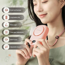 Load image into Gallery viewer, Portable Neck Fan, Handheld Mini Fan Small Personal Fan, Hand Held Fan USB Rechargeable Eyelash Fan for Kids Girls Boys Woman Man Home Outdoor Travel (Pink)
