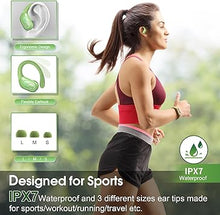 Load image into Gallery viewer, Wireless Earbuds 75hrs Bluetooth 5.3 Headphone Sport, 2024 Bluetooth Earbuds Stereo Deep Bass Over Ear Bud with Earhooks, ENC Noise Cancelling Mic, IPX7 Waterproof Earphone, Green
