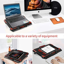 Load image into Gallery viewer, Laptop Cooling Pad, Laptop Cooler with 6 Quiet Led Fans for 15.6-17 Inch Laptop Cooling Fan Stand, Portable Ultra Slim USB Powered Gaming Laptop Cooling Pad, Switch Control Fan Speed Function (Red)
