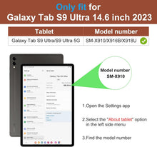 Load image into Gallery viewer, DTTO for Samsung Galaxy Tab S10 Ultra / S9 Ultra / S8 Ultra Case 2024/2023/2022, Premium Leather Business Folio Stand Cover with S Pen Holder for 14.6 Inch Tablet, Auto Wake/Sleep, Brown

